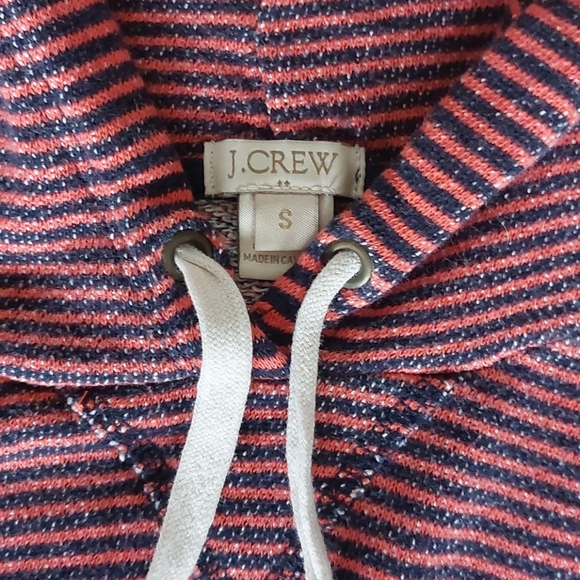 J. Crew Red and Black Striped Hoodie - Picture 2 of 9